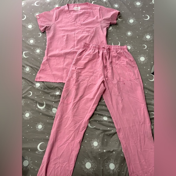 Pink Women's Scrub Set - Picture 1 of 1